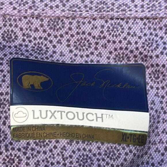 Jack Nicklaus Luxtouch Purple Geometric Golf Polo shirt size XL - Picture 6 of 7